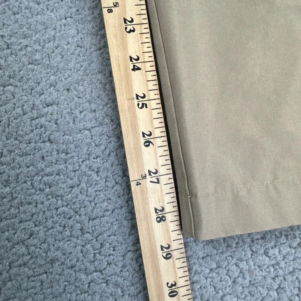 Dunning Golf Pants Men 36x29 Beige Straight Coolmax Stretch Pockets Logo